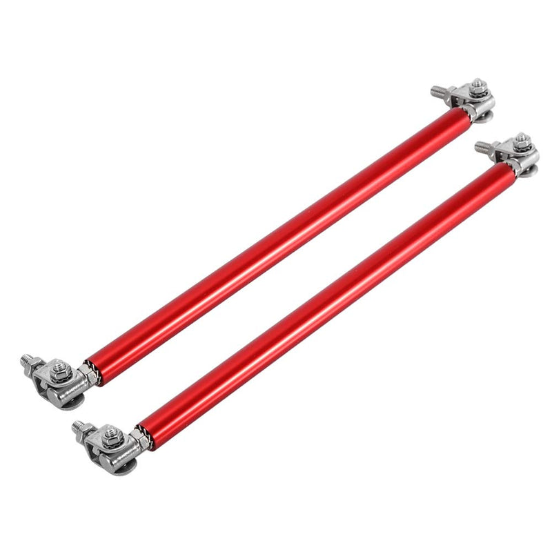 KIMISS Front Bumper Lip Splitter Strut Brace Rod Tie Support Bars Adjustable Universal 200mm Black (Set of 2) (Black) Universal Front Bumper Lip