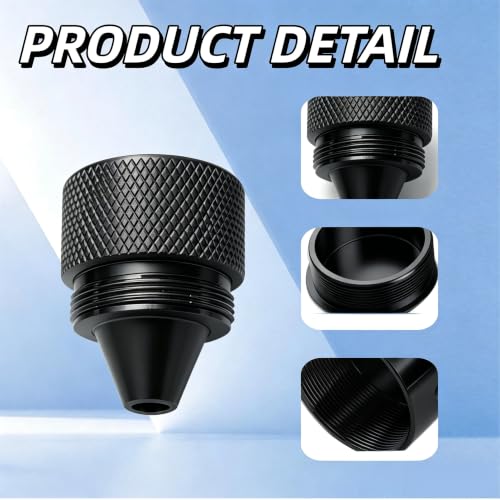 1.375''X24 12 Pack Aluminum Alloy Black Cone Shaped Parts with Sealed End Cap Fit for Fretlina Kenworth Peterbilt Volvo MCCA, Cone Tire Anti Theft Sealing End Cover