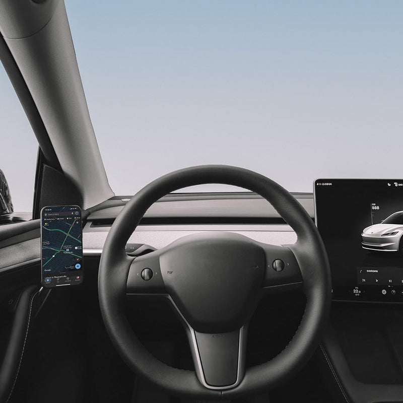 VION Premium Alloy Phone Mount for Tesla Model 3/Y | Fits Model Y Juniper 2026–2025, Model Y 2024–2022, and Model 3 2023–2021; premium alloy design with strong magnetic hold 2026-2022 Model Y, 2023-2021 Model 3