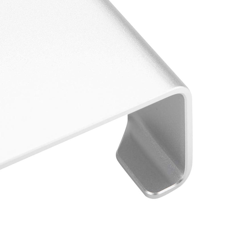 Heayzoki Desk Monitor Stand Riser,Aluminum Alloy Monitor Stand Riser,for Notebook Laptop Computer Desk Stand Organizer Shelf,Delicate Workmanship, Feel,Silver