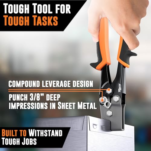 Mutt Tools Snap Lock Punch and Gutter End Cap Crimper HVAC Tool