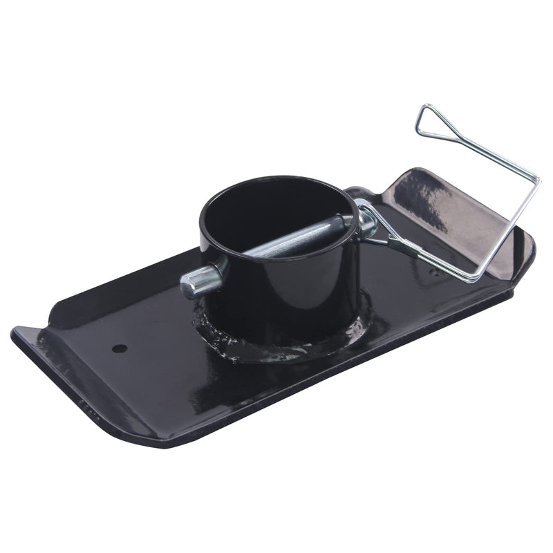 5000lbs Trailer Jack Foot Plate with Pin Base, Black