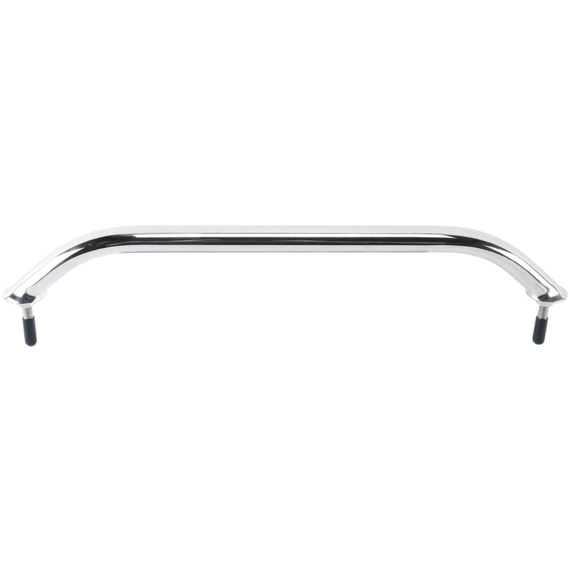 Amarine Made 2-Pack 12", 16", 18" Polished Stainless Heavy Duty Oval Boat Marine Grab Handle Hand Rail with Flange & Stud (12 ")