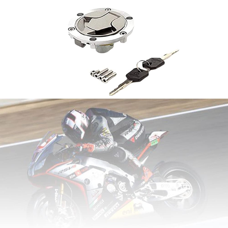Motorcycle Gas Cap Fuel Tank Cap with Key Lock Set Fit for Kawasaki Ninja 250 2005-2012 Ninja 300 2013-2014