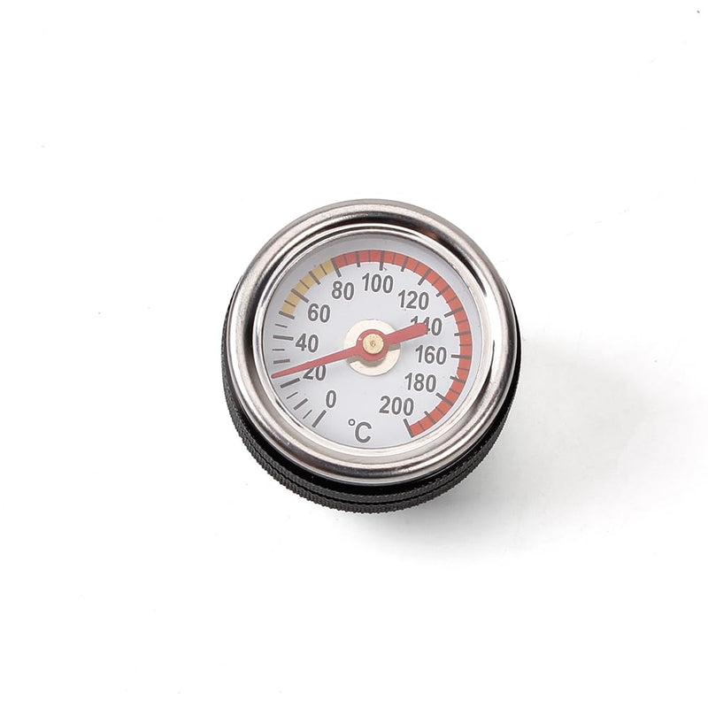 Oil Temperature Gauge M30x1.5 Thread Motorcycle Temperature Gauge 0-200℃ Oil Thermometer for Kawasaki W650 W400 W80 1987-1998, Black