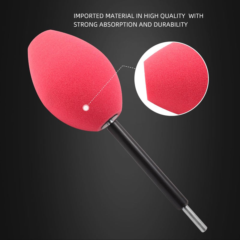 SPTA Wheel Rims Polisher, Polishing Ball, Polishing Cone, Metal Wheel Polishing Tool, Ball Buster Wheel and Rim Polisher System Attaches to Standard Household Drill Red Oval Polishing Ball