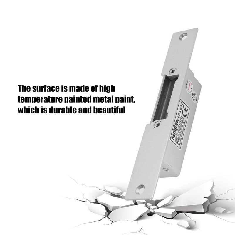 Bewinner Electric Locks, Door Access Control Electric Strike Lock NC/NO Cathode,Can Withstand 500Kg Thrust Shock,Electric Magnetic Lock for Wood Metal Door(NO Electric Strike)