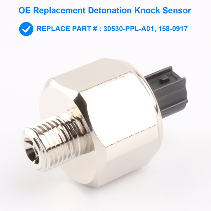 Knock Sensor, Replaces 30530-PPL-A01, 158-0917, 1580917 Compatible with Honda, Acura - 2003-2007 Accord, 2002-2009 CRV, 2002-2005 Civic, 2003-2011 Element, 2007-2012 RDX, 2002-2006 RSX, 2004-2008 TSX