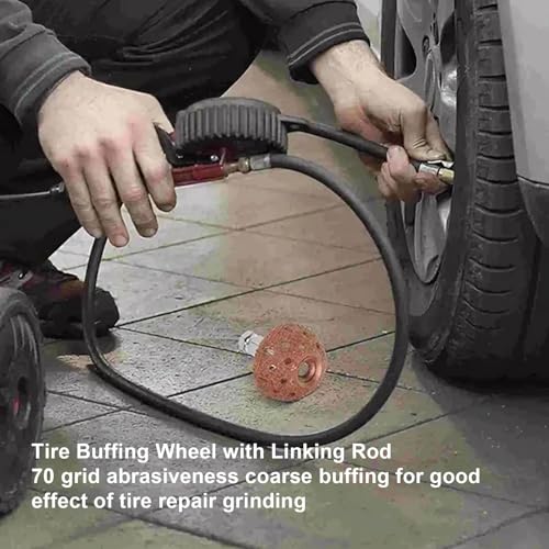 2Pcs 38mm Tungsten Alloy Tire Buffing Grinding Head, Coarse Grit with Rod