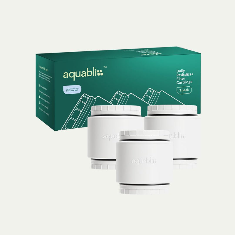 AquaBliss HD Revitalizing Shower Filter Replacement Cartridge For SF400 & SF500-2x Vitamin C + Minerals for Silky Hair, Glowing Skin, Strong Nails. 3-Pack (SFC400) 3 Pack