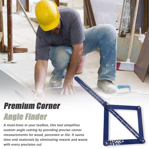 Corner Angle Finder Tool, Miter Saw Protractor with Scale, Miter Angle Finder, Digital Angle Scale (Blue) Blue