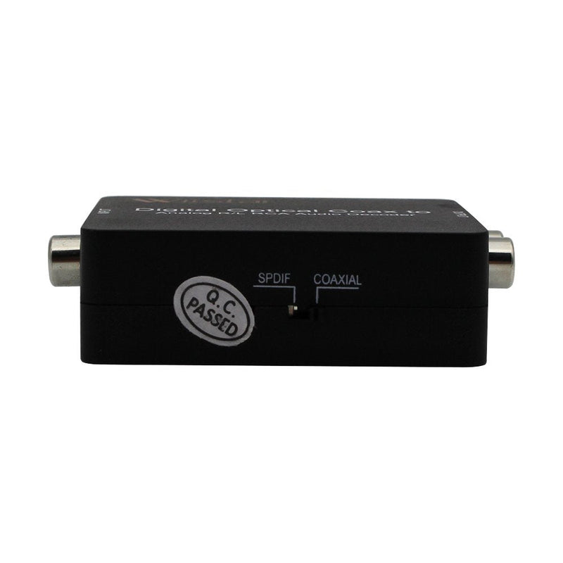 Wiistar Fiber Optical Decoder Support AC3/DTS/Toslink Coaxial Digital to Analog Audio L/R Decoder 3.5mm Earphone