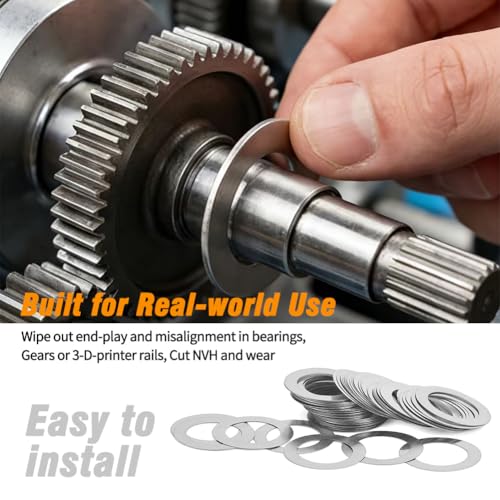 Shim Washer 17 x 22 Precision Spacers Kit 80 Pcs 0.1/0.2/0.3/0.5mm Thick 17 x 22 x 0.1/0.2/0.3/0.5mm