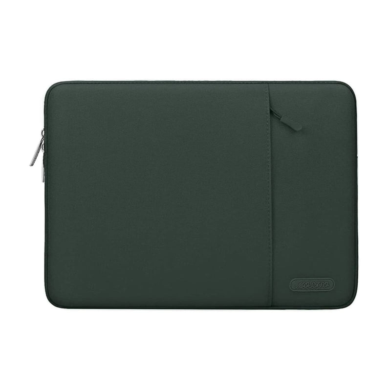 MOSISO Laptop Sleeve Bag Compatible with MacBook Air/Pro, 13-13.3 inch Notebook, Compatible with MacBook Pro 14 inch M3 M2 M1 Chip Pro Max 2024-2021, Polyester Vertical Case with Pocket,Midnight Green 13.3 inch Midnight Green