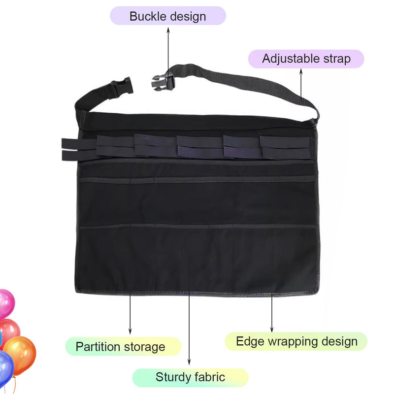 Multi-Pocket Balloon Organizer Bag Portable Workbag Multifunctional Balloon Tool for Clown Balloon Entertainer Balloon Twister Waist Bag Medium