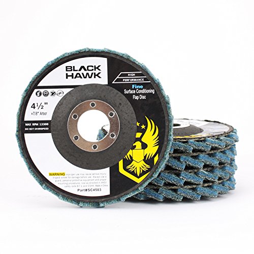 BHA 4.5" x7/8" T29 Surface Conditioning Flap Discs, Blue (Fine) - 5 Pack