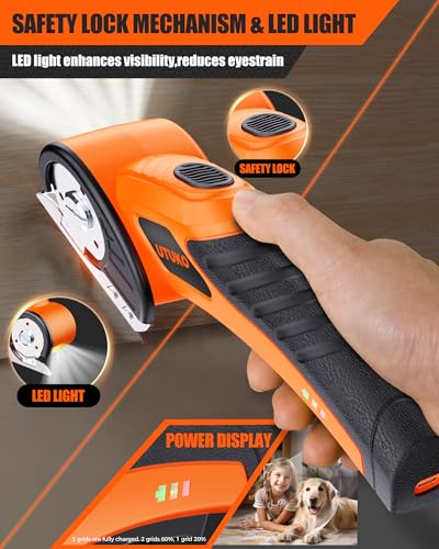 Electric Cardboard Cutter, 3500mAh Cordless Electric Scissors Orange