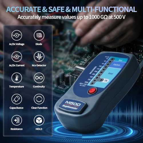 M500 Megohmmeter Insulation Tester,M500 Megohmmeter,500V 1000MΩ