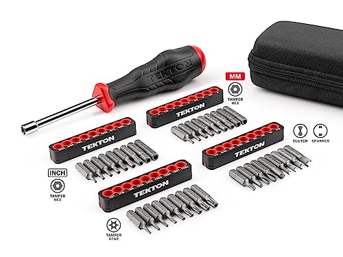 TEKTON 1/4 Inch Security Bit Driver and Bit Set, 37-Piece | DBH93102