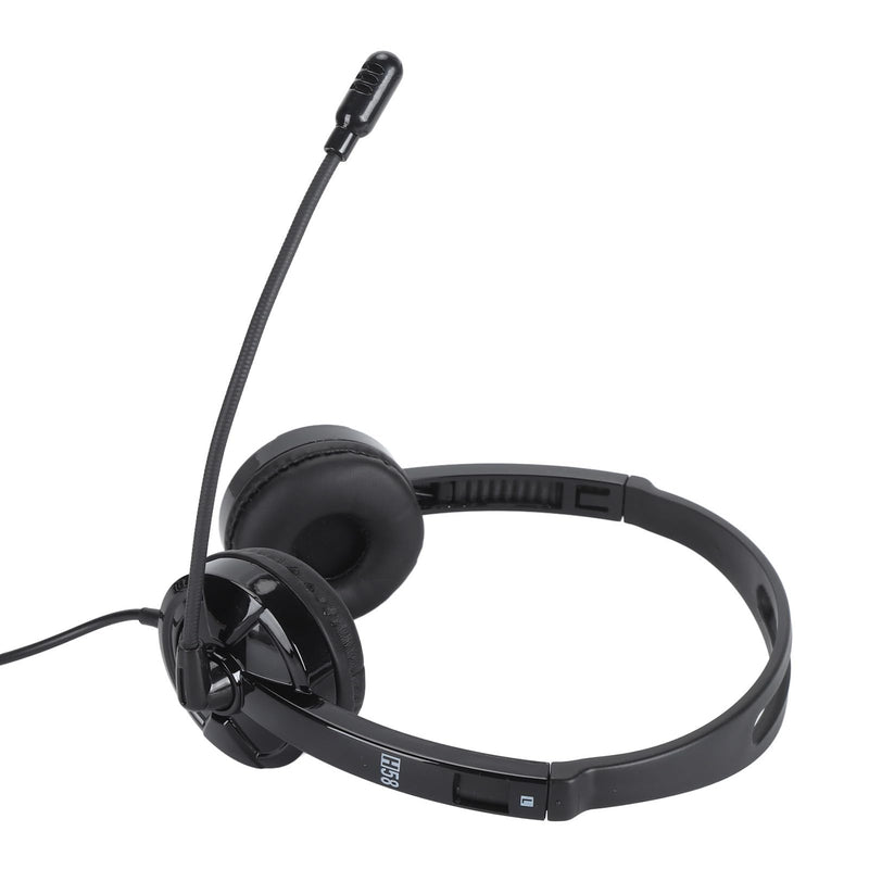 Professional Noise Reduction Telephone Headset for Office Business Telemarketing | USB/3.5mm PC Headset with Mute & HandsFree, OverEar Headphones for Calls