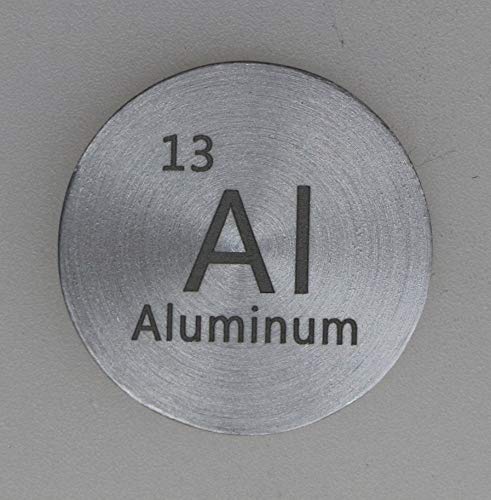 Aluminum (Al) 24.26mm Metal Disc with Acrylic Case for Collection or Experiments