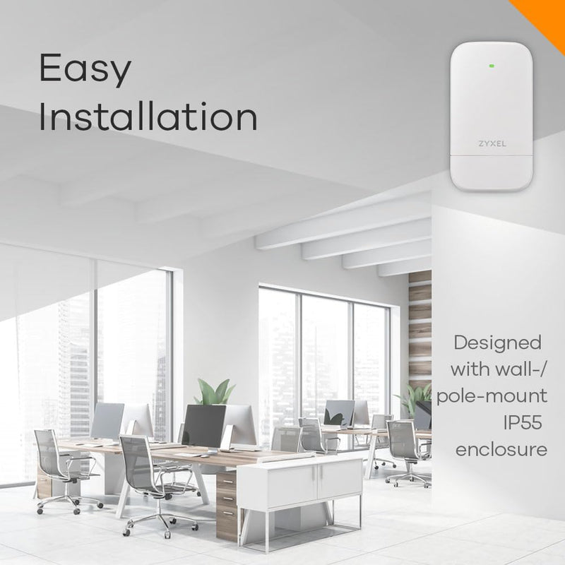 Zyxel 4-Port Gigabit PoE Extender | IEEE802.3af/at/bt Standard | 1-Port 60W in 3-Port 30W Out | Indoor & Outdoor | Nebula Cloud [PoE12-3PD]
