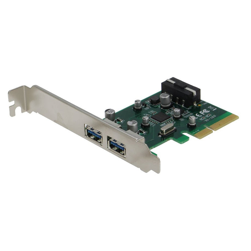 SEDNA - PCIE USB 3.1 2 Port Type A Adapter (10 Gbps) with Low Profile Bracket