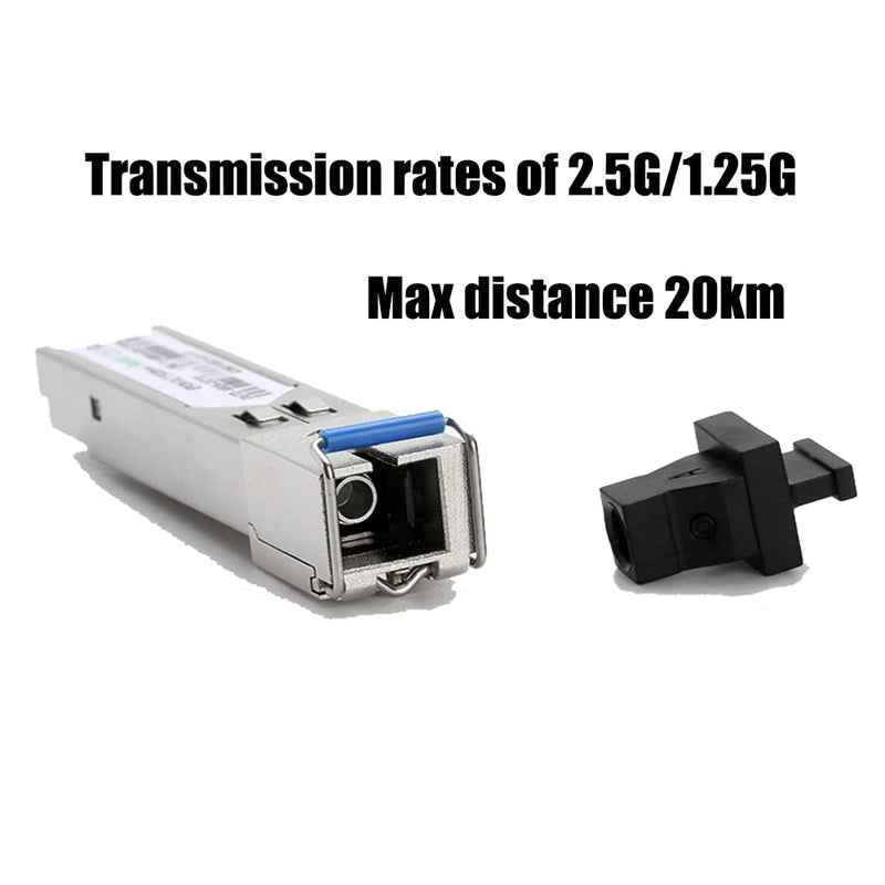 Iszo High-Power GPON OLT C+++ with 7dBm SC UPC, Optical PON Module, 2.5/1.25Gbps, Max Distance 20km, Compatible with OLT BDCOM HIOSO VSOL Think TPLINK and More (1pcs, 8dB)