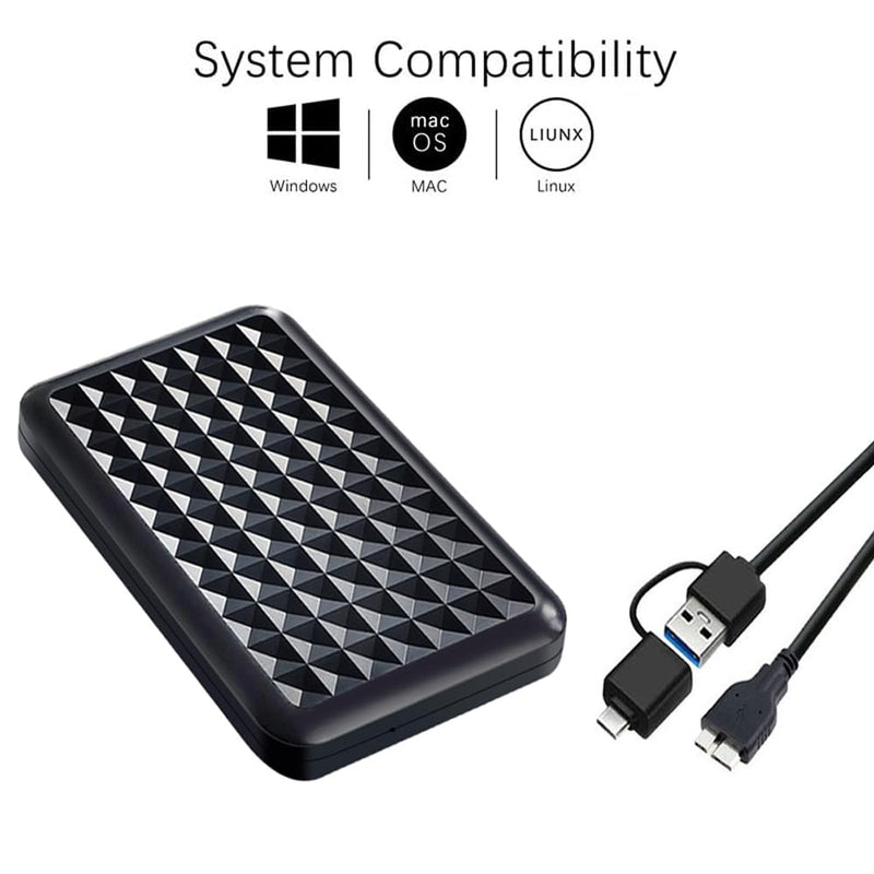 1TB Ultra Slim Portable External Hard Drive 2.5'' USB 3.0 HDD Storage for PC, Mac, Laptop, PS4, PS5, Xbox one 1TB