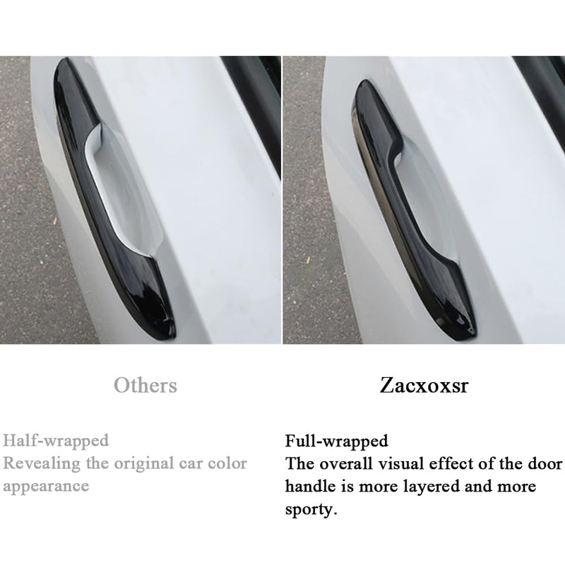 No Adhesive Snap-on Car Door Handle Cover Protector for Honda 11th Gen Civic 2022 2023 2024 2025 2026, Accord CR-V HR-V 2023 2024 2025 2026, Acura Integra 2023~2025 Accessories (1. Glossy Black) 1. Glossy Black