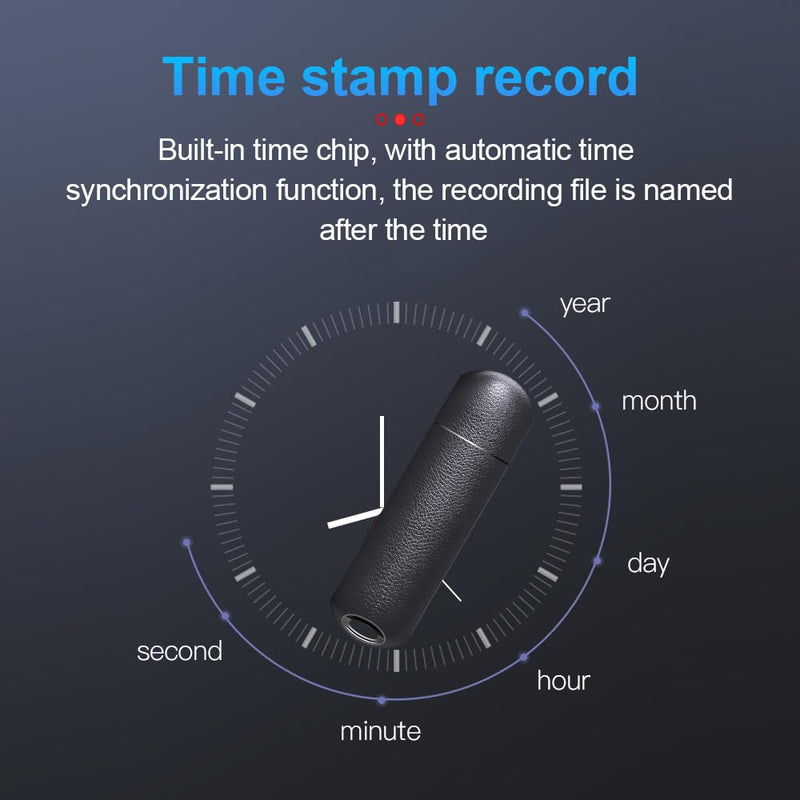 USB Voice Recorder, 96H Long Time Digital Audio Recorder, Portable USB Flash Drive & MP3 Player Audio Device for Meeting, Interview, Lecture