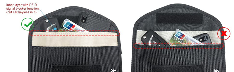 Co-link Cell Phone Anti-tracking Anti-spying GPS Rfid Signal Blocker Pouch Case Bag Handset Function Bag (Black) Black