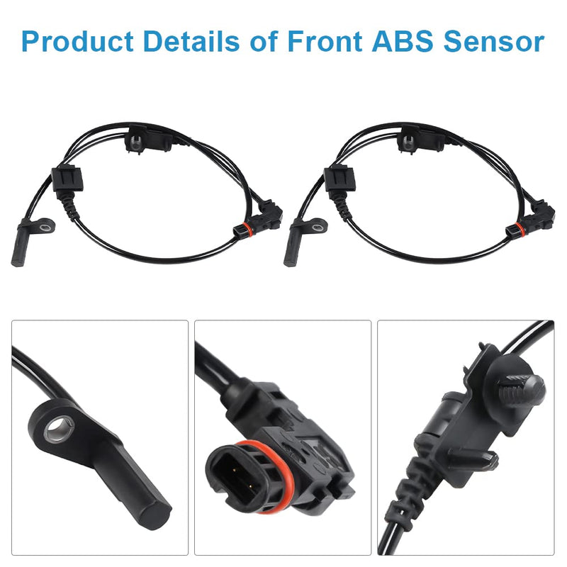 4 Pcs ABS Wheel Speed Sensor Compatible with Dodge Charger Challenger Magnum 2006 2007 2008 2009, Chrysler 300-2005 to 2010, Replacement for 4779244AC, 4779247AA, Front and Rear