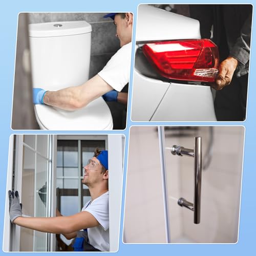 M METERXITY 150-Pack M12 PVC Flat Washers, 12mm ID 24mm OD 1mm Thick Plastic Clear Shower Door Handle Washers Spacer for Automotive/Towel Bars Replacement, Sealing Spacer Gasket Ring M12 12mm x 24mm x 1mm