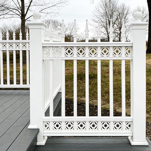 10pcs Aluminium Alloy Fence Finials Fits 3/4" Square Post - Metal Four Sided Spire Wing Tip White Finial Fence Toppe, for Yard Garden Lawn Iron Picket Fence Finial Tops Decoratio White B 3/4 inch-10Pcs