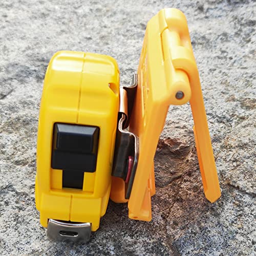 Measuring Tape Measure Holder Clip on Belt, Tool Tape Holder for Tool Belt. Yellow Yellow 1 pack