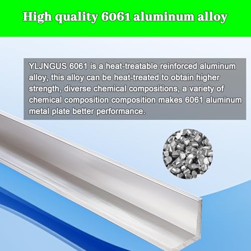 Aluminum Angle Stock - 2 x 2 x 1/8 inch 3PCS 6061 Aluminum Angle Iron 12" Length 90 Degree Angled 1/8" Thick for DIY Projects Home Improvement 2x2x1/8x12" 3