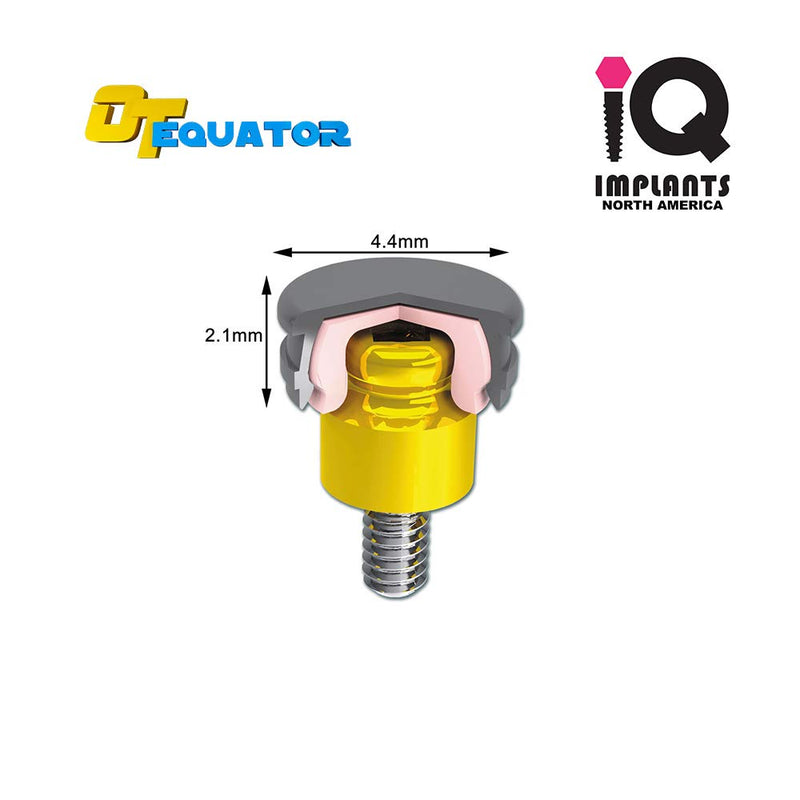 IQ Equator OD Secure Genuine Replacement Retentive Caps, Strong/Rigid, Violet 2.7kg/5.9lbs (4-Pack)