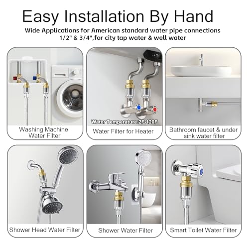 Washing Machine Water Filter Inline, MINI Brass Sediment Filter