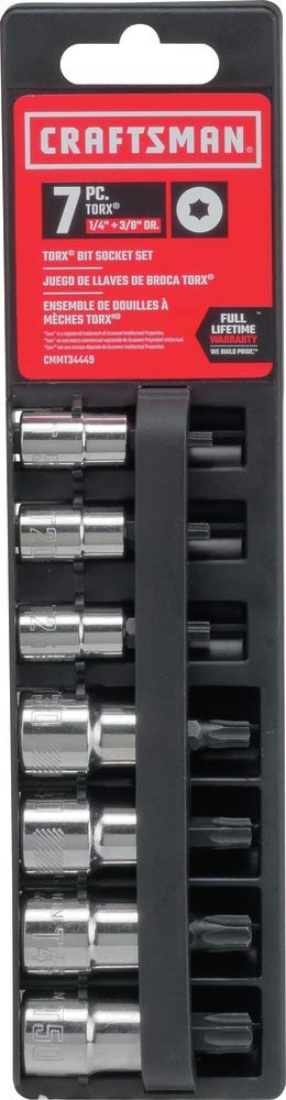 CRAFTSMAN Torx Bit Socket Set, 7-Piece (CMMT34449) 10 feet 7PC Torx