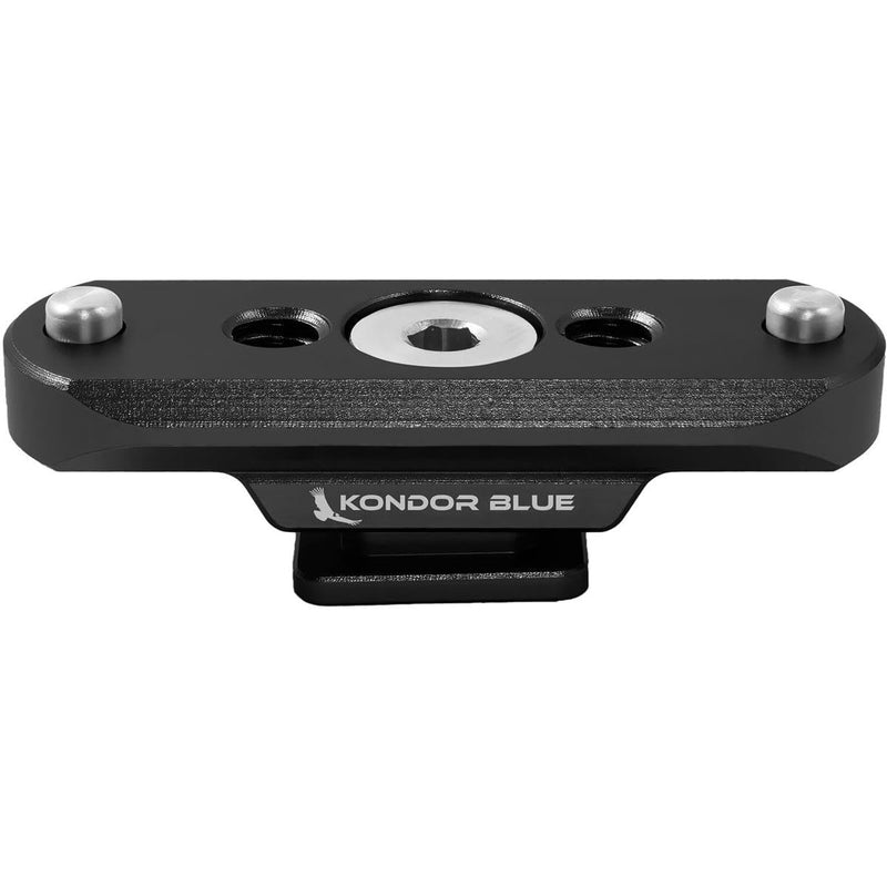 KONDOR BLUE | NATO Rail to Hot Shoe Adapter for Remote Trigger Top Handles | Add a top Handle to Any Camera, Ultra-Durable, & Spring-Loaded Safety Pins | Raven Black