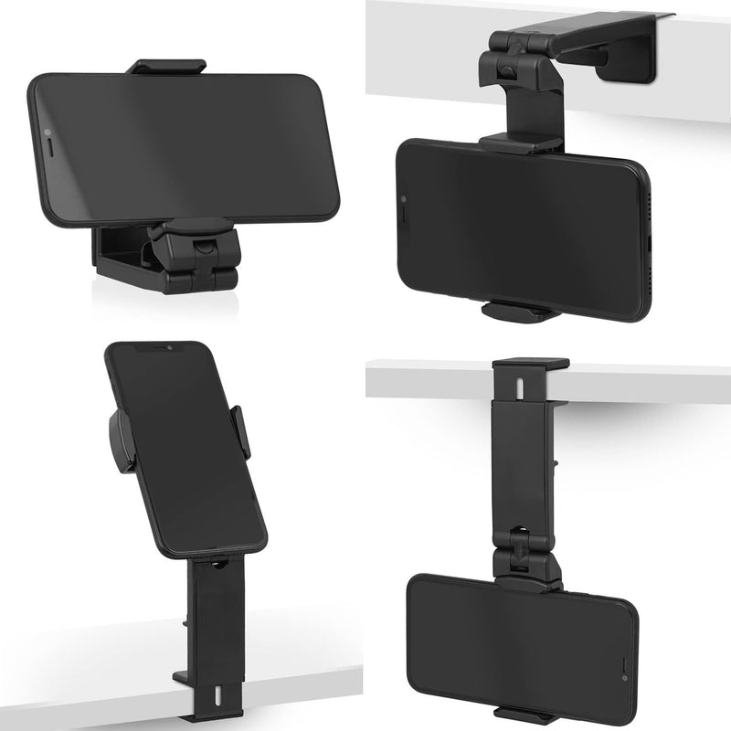 2X Airplane in Flight Phone Holder | Travel Essential Gadget for Plane | Universal Foldable Pocket Size Smartphone Mount | 360° Rotation | Train Work Monitor Kitchen & Video (Patented) 2x Airplane Phone Holder