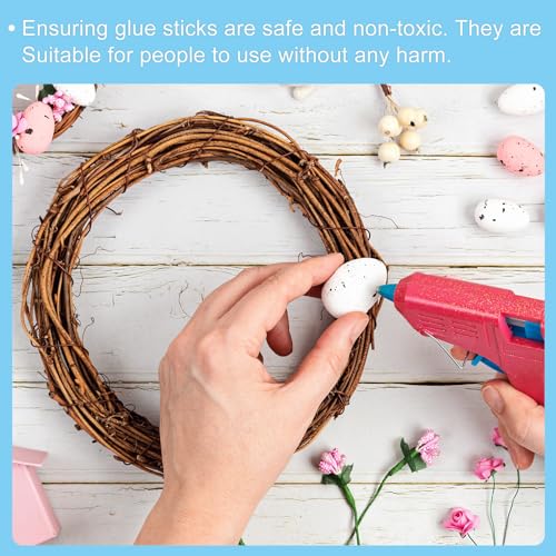 PATIKIL 4x0.27 Inch Hot Glue Sticks, 16 Pcs Hot Glue Gun Sticks Mini Hot Melt Adhesive Glue Stick for DIY Art Craft Repairs Festival Decoration, Dark Green