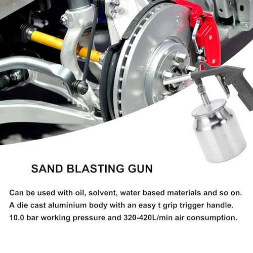 Ejoyous Sandblaster Portable Handheld Sand Blaster Air Sandblasting Gun
