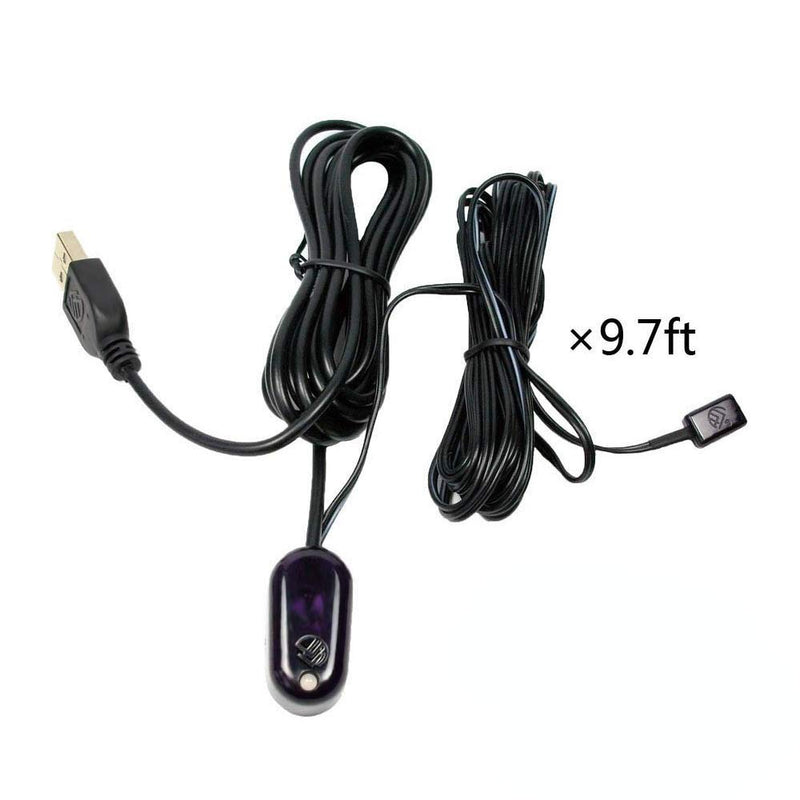 IR Repeater Infrared Remote Receiver and Emitters Control Kit Hidden IR System, USB Adapter for Amplifier Cable Box (1 Receiver 1 Emitter)