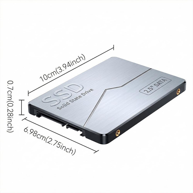 128GB SSD SATA III 2.5 Inch Internal Solid State Drive – Read Speed Up to 550MB/s, Upgrade for Desktop PC, Laptop, Notebook – Faster Boot, App Loading & File Transfer(Style-G)