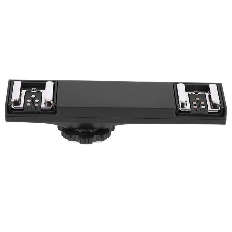 Dual Hot Shoe Splitter Camera Shoe Mounts, Dual Hot Shoe Flash Speedlite Light Bracket for SLR Camera Camcorder, Extension Bar Mount Cold Shoe Extension Bracket (for Canon) For Canon