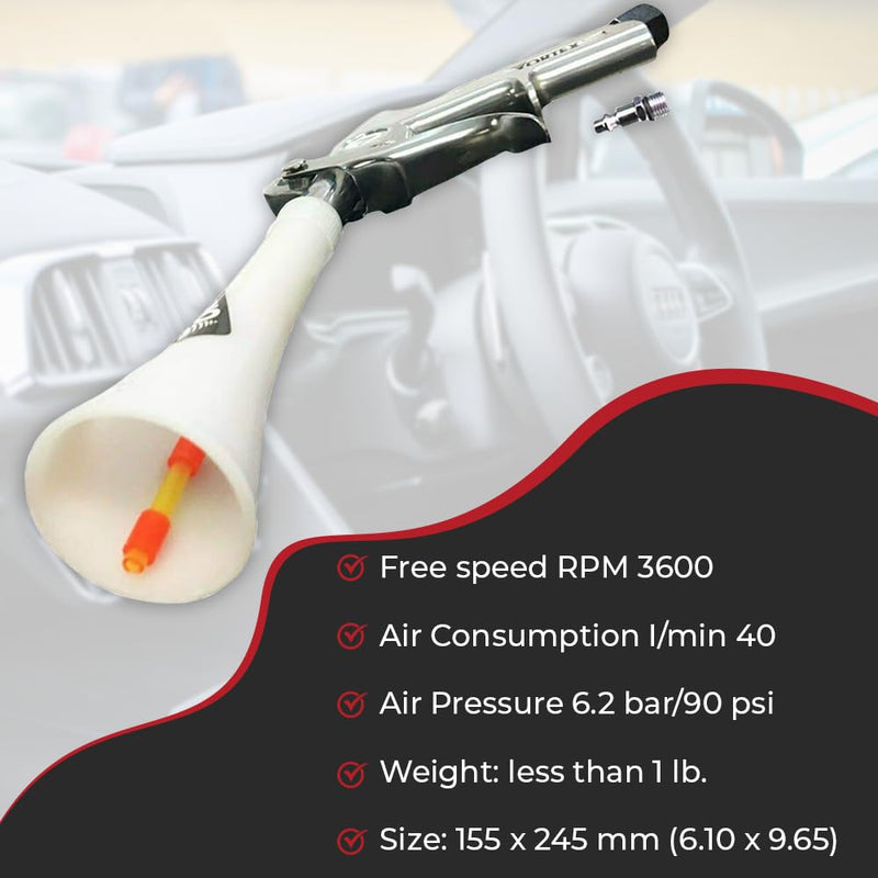 HI-TECH Vortex Cleaning Gun - Quickly Blasts Dirt and Dust from Surface - Works with Air Compressor (Vortex II) Vortex II