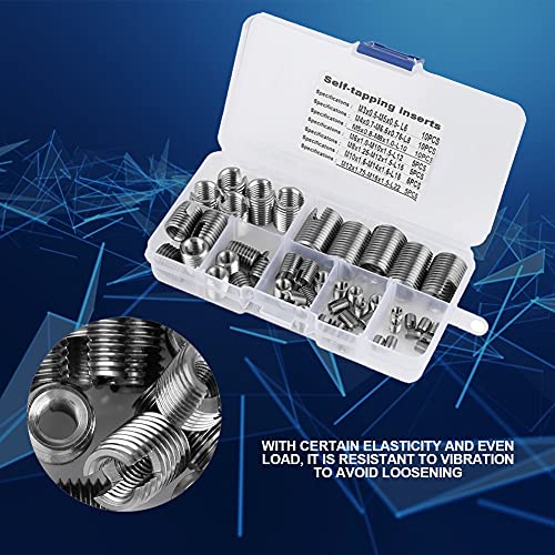 Tangxi 50Pcs M3-M10 Thread Insert Set, Stainless Steel