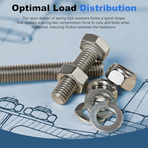 uxcell 20 Pcs M24 Split Lock Washers, Carbon Steel Spring Lock Washer 24.73mm ID 36.8mm OD 5.93mm Thick for Screws Bolts Fasteners
